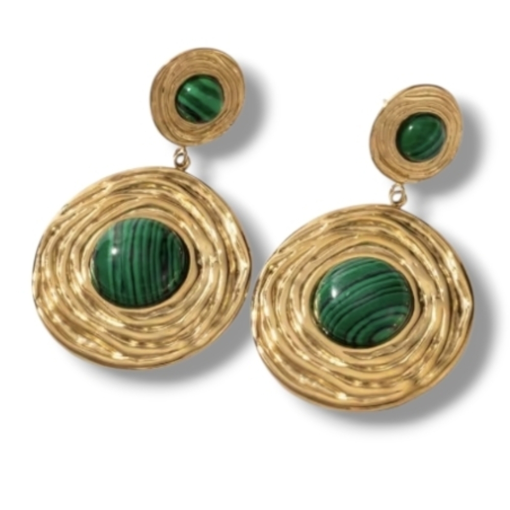 New! Amber Sceats Leona Malachite Drop Earrings (NWOT) 2015A